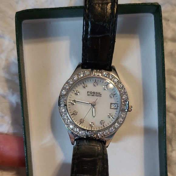 FOSSIL BLUE AM-3500 WATCH - Picture 1 of 4